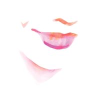 Vector image of face cropped to show lipstick on beautiful lips